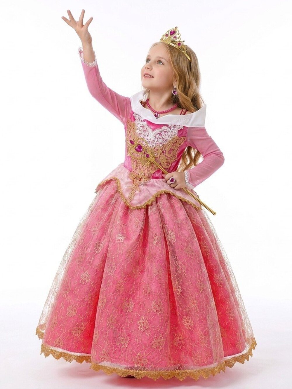 Pink Princess Dress Set with Tiara set